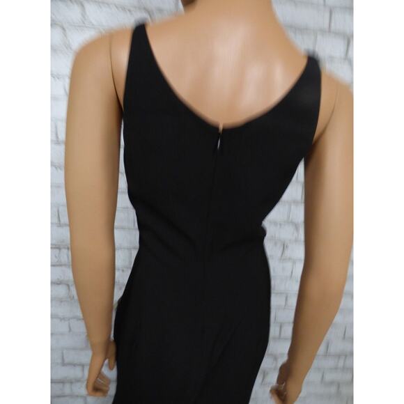 Dress the Population Iris Slit Crepe Gown in Black Size Small NEW - Picture 14 of 16